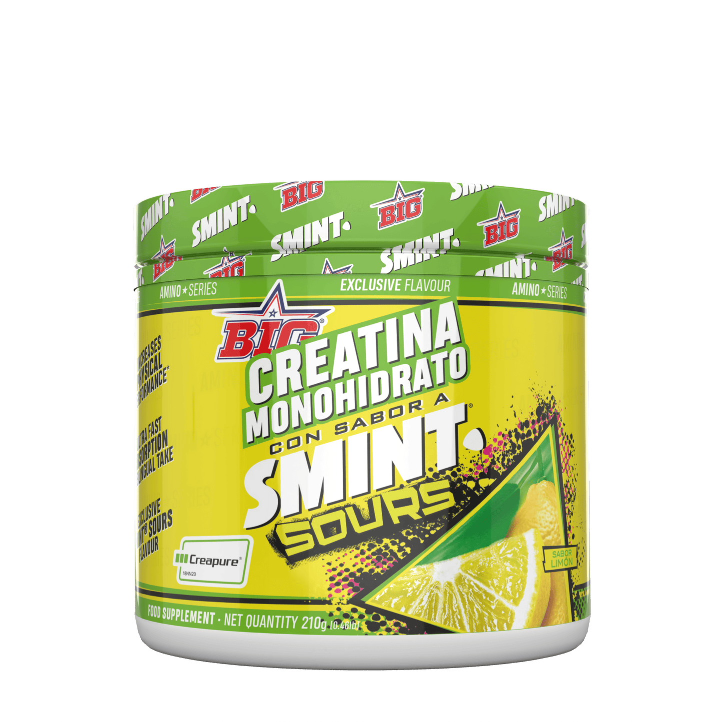 Creabig Creapure (210g) Sabor SMINT Limón - Big